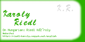 karoly riedl business card